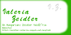valeria zeidler business card